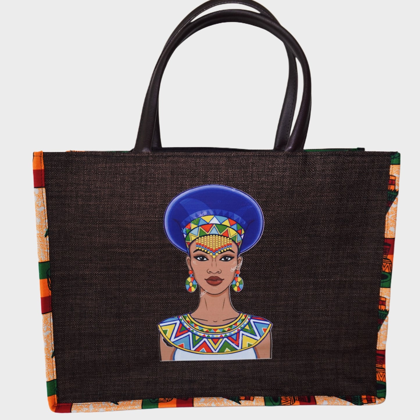 Brown Luxe Laptop Tote