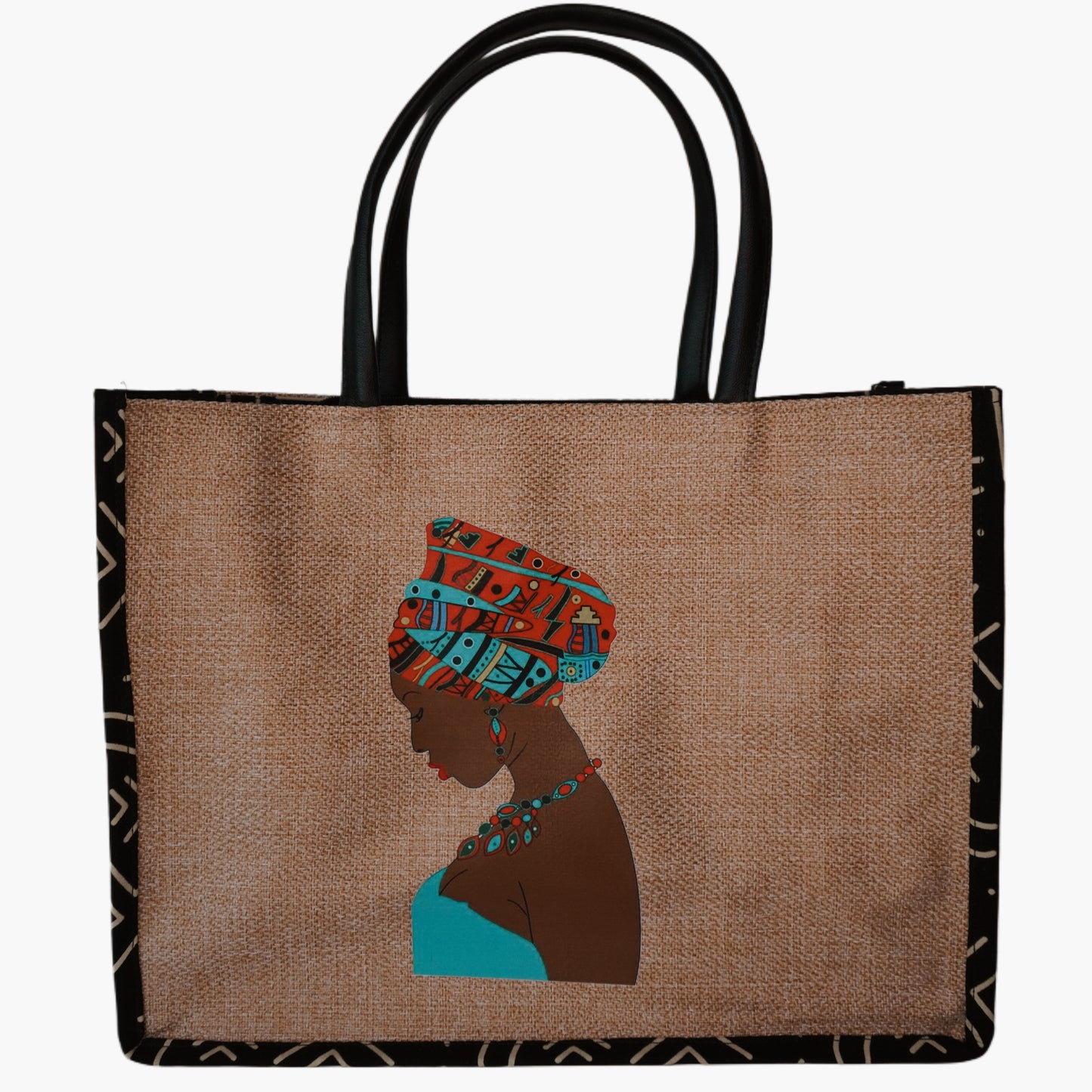 Beige Luxe Laptop Tote