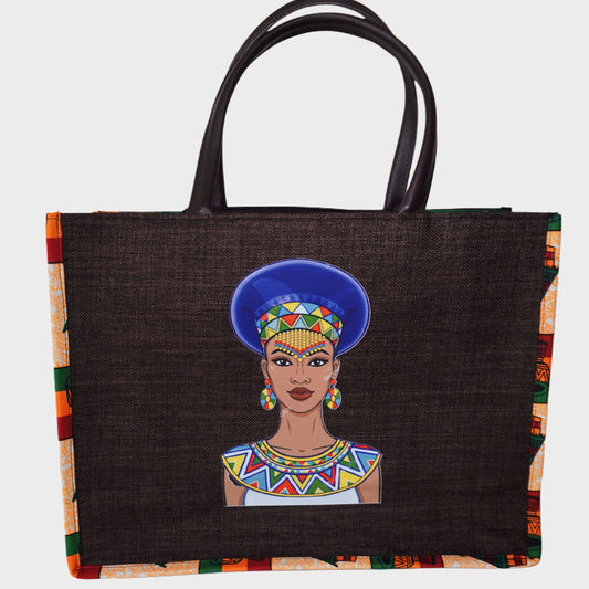 Brown Luxe Laptop Tote