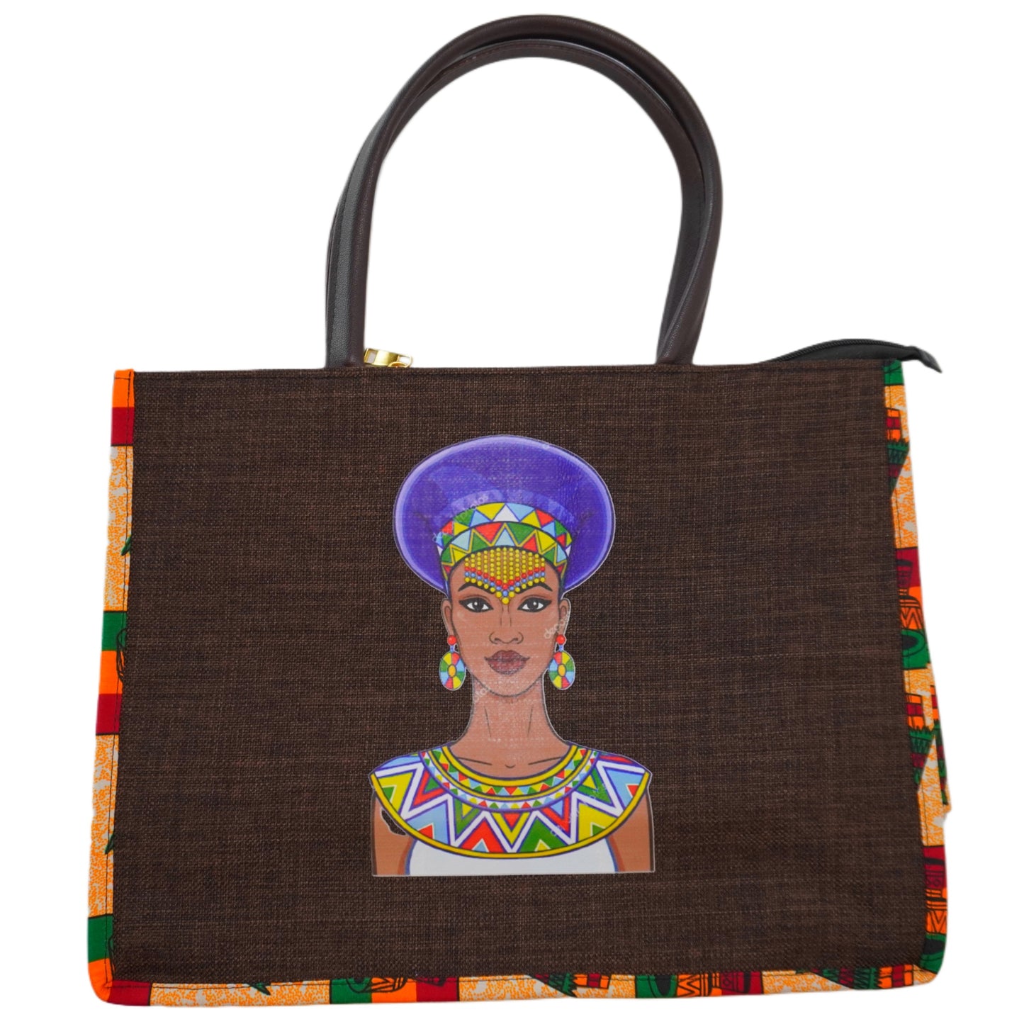 Brown Luxe Laptop Tote