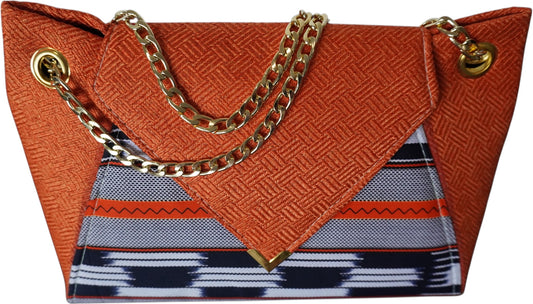 Sunset Symphony: Vibrant African Print Handbag – Limited Edition Available!